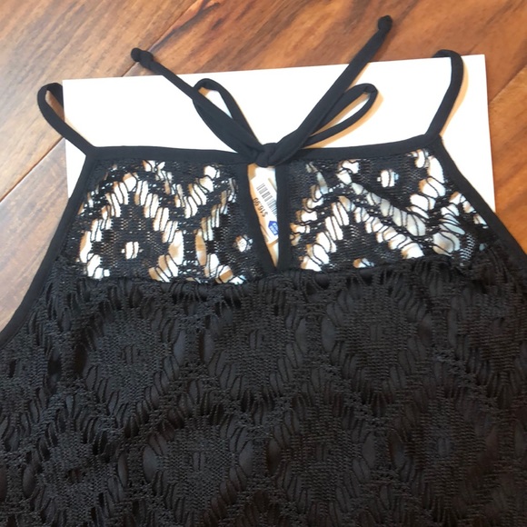 Sleeveless Classic Black Little Lace Top Sundress - Picture 6 of 11